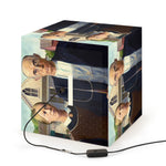 Art Decor Cube Lamp Featuring The American Gothic by Grant Wood