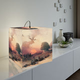 Art Decor Cube Lamp Featuring The Approach of the Simoom, Desert of Gize by David Roberts