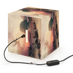Art Decor Cube Lamp Featuring The Approach of the Simoom, Desert of Gize by David Roberts