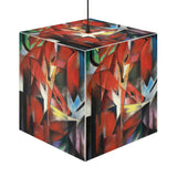 Art Decor Cube Lamp Featuring The Foxes by Franz Marc