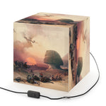 Art Decor Cube Lamp Featuring The Approach of the Simoom, Desert of Gize by David Roberts