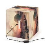 Art Decor Cube Lamp Featuring The Approach of the Simoom, Desert of Gize by David Roberts