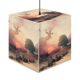 Art Decor Cube Lamp Featuring The Approach of the Simoom, Desert of Gize by David Roberts