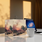 Art Decor Cube Lamp Featuring The Approach of the Simoom, Desert of Gize by David Roberts
