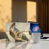 Art Decor Cube Lamp Featuring The Creation of Adam by Michelangelo Buonarroti