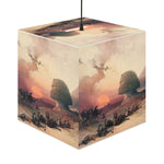 Art Decor Cube Lamp Featuring The Approach of the Simoom, Desert of Gize by David Roberts