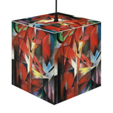Art Decor Cube Lamp Featuring The Foxes by Franz Marc