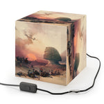 Art Decor Cube Lamp Featuring The Approach of the Simoom, Desert of Gize by David Roberts