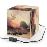 Art Decor Cube Lamp Featuring The Approach of the Simoom, Desert of Gize by David Roberts