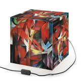 Art Decor Cube Lamp Featuring The Foxes by Franz Marc