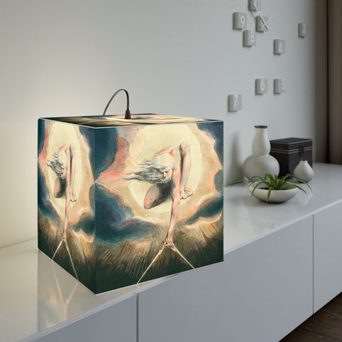 Art Decor Cube Lamp Featuring Ancient of Days by William Blake