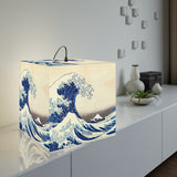 The Great Wave Cube Lamp – LED Art Décor Light Featuring Hokusai’s Iconic Masterpiece