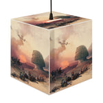 Art Decor Cube Lamp Featuring The Approach of the Simoom, Desert of Gize by David Roberts
