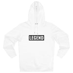 Super driven legend  white motivational eco-friendly hoodie