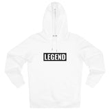 Super driven legend  white motivational eco-friendly hoodie