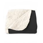 Black Sherpa Fleece Blanket with statement: "A space to sleep, Dream of  Greatness"