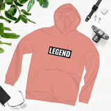 Super driven legend  sunset orange  motivational eco-friendly hoodie