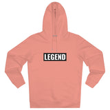 Super driven legend sunset orange motivational eco-friendly hoodie