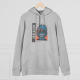 super driven obsession heather grey motivational hoodie on a hanger 