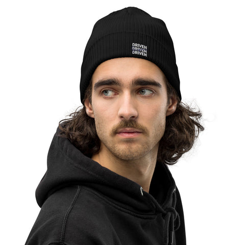 Super Driven -Motivational-Organic ribbed beanie