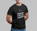 muscular man in black super driven  unique motivational t-shirt  a great gift for enterepreneurs 
