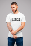 redhair man  with tatoos in his super driven white legend unique motivational t-shirt a great present for entrepreneurs 