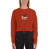 Super Driven -Smoking cherub-Motivational Crop Sweatshirt