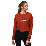 Super Driven -Smoking cherub-Motivational Crop Sweatshirt