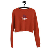 Super Driven -Smoking cherub-Motivational Crop Sweatshirt