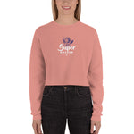 Super Driven -Smoking cherub-Motivational Crop Sweatshirt